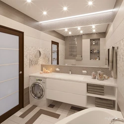 Bathroom design with toilet in apartment