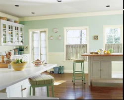 How to paint a kitchen in two colors photo