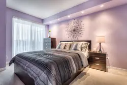 Light lilac bedroom interior