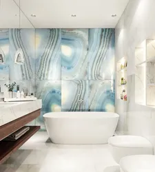 Blue marble bathroom design