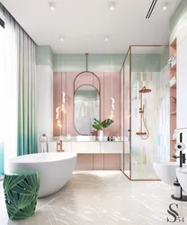 Fashionable colors in the bathroom interior