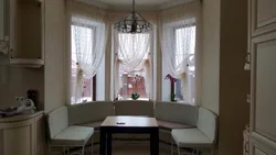 Bay window kitchen curtain design