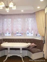 Bay window kitchen curtain design