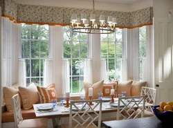 Bay window kitchen curtain design