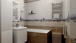 Ваннаға арналған плиткалардың көлденең фотосуреті