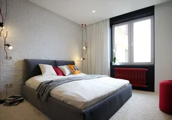 Bedroom wall design in apartment photo