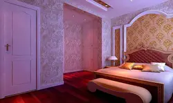 Bedroom wall design in apartment photo