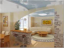 Interior arch between kitchen and living room