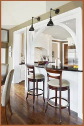 Arch kitchen with hall photo