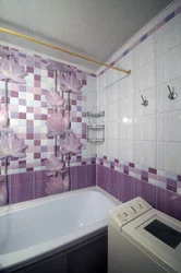 Bathroom renovation with panels and tiles photo