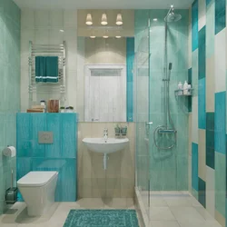 Sea ​​green bathroom design