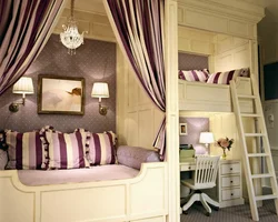 Room design two in one children's bedroom