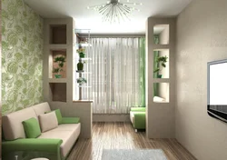 Small living room design with balcony