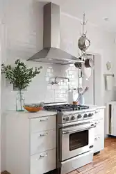 Kitchen design with freestanding stove