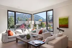 Large windows in the house photo living room