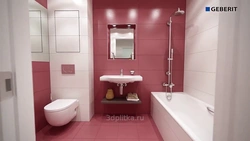 Bathtub with toilet installation photo