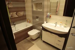 Bathtub with toilet installation photo