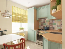 Photo of Khrushchev kitchen color scheme