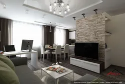 Apartment design with combined kitchen in Khrushchev