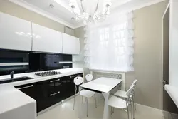 Kitchen design black and white wallpaper