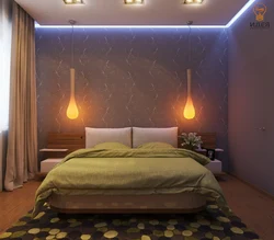 Bedroom interior bed lighting
