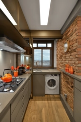 Loft mətbəx dizaynı 6 kv.m.