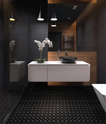 Bathroom design dark floor