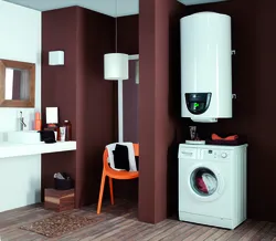Bath interior with water heater photo