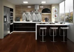 Kitchen design brown laminate