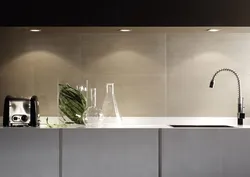 Porcelain stoneware as an apron for the kitchen photo