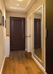 Hallway with brown doors design