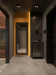 Hallway with brown doors design