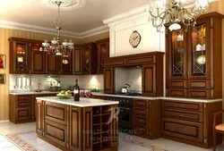 Деревянные гарнитуры для кухни фото