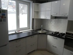 Kitchen window in Khrushchev-era photo corner