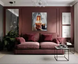 Color combination in the bedroom interior red