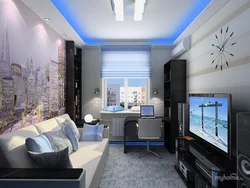 Teenager bedroom design 13 sq m