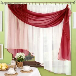 Tulle design for the kitchen in two colors