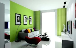 Apartment design walls of different colors