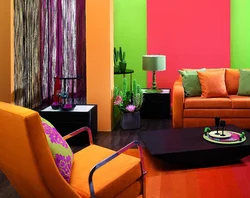 Apartment design walls of different colors