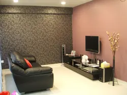 Combining Wallpaper In The Living Room, Combined Photos In The Apartment