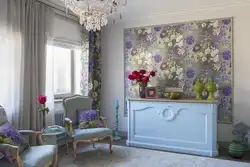 Wallpaper for kitchen interior design photo with flowers