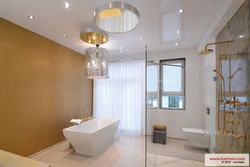 Suspended ceiling in bathroom design