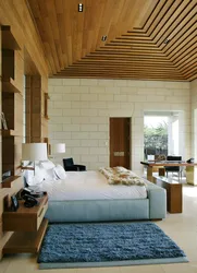 Wooden house bedroom ceiling design