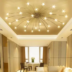 Design of spotlights in the living room photo