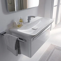 Divara quraşdırılmış vanna otağı lavabo fotoşəkili