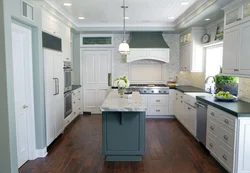 Kitchen with three doors photo