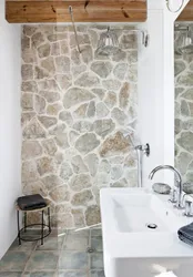 Natural stone in the bathroom photo