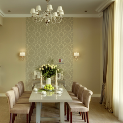 Wallpaper zones in the kitchen photo