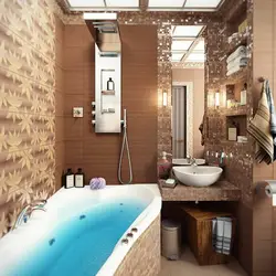 Small bathroom design with panels