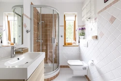 Small bathroom design with panels